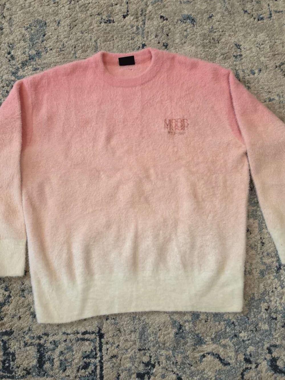Men's Pink Ombre Crewneck Sweater